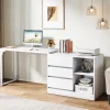 Tribesigns Desks*L - Shaped Computer Desk, Reversible Corner Desk With Drawer Cabinet