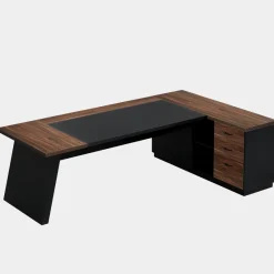 Tribesigns Desks*L - Shaped Executive Desk, 78" Office Desk with Drawers and Lateral File Cabinet