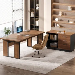 Tribesigns Desks*L - Shaped Executive Desk, 63