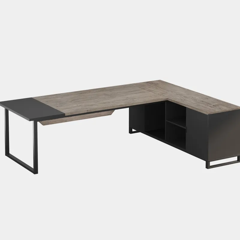 Tribesigns Desks*Large L - Shaped Desk, 70.87" Executive Desk with 55" File Cabinet