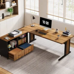Tribesigns Desks*Large L - Shaped Desk, 63