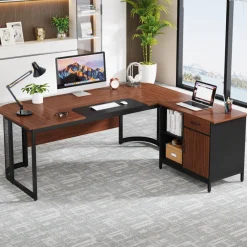Tribesigns Desks*Large L-Shaped Desk, 63