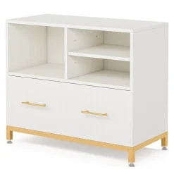Tribesigns Printer Stands|Printer Stands*Lateral File Cabinet Printer Stand with Drawer & Open Storage Spaces