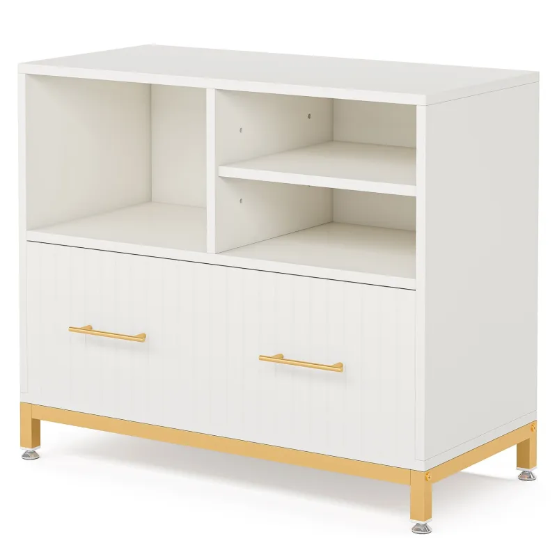 Tribesigns Printer Stands|Printer Stands*Lateral File Cabinet Printer Stand with Drawer & Open Storage Spaces
