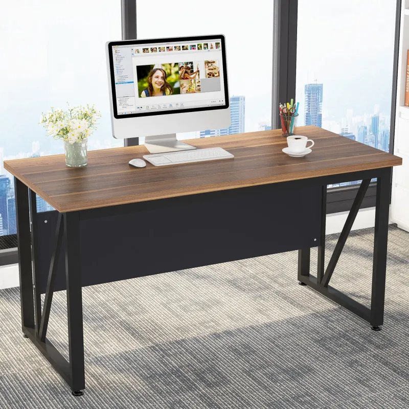 Tribesigns Desks*L-Shaped Desk, 55" Executive Desk Computer Table and 43" File Cabinet