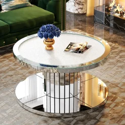 Tribesigns Coffee Tables*Mirrored Coffee Table, 29.5