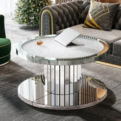 Tribesigns Coffee Tables*Mirrored Coffee Table, 29.5