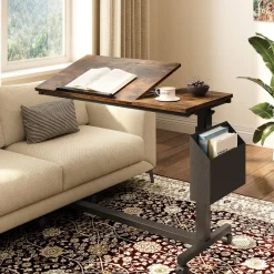 Tribesigns End & Side Tables*Mobile C Table, Height Adjustable End Table Sofa Snack Table