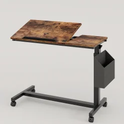 Tribesigns End & Side Tables*Mobile C Table, Height Adjustable End Table Sofa Snack Table