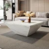 Tribesigns Coffee Tables*Modern Coffee Table, 35.43" Center Table with Faux Marble Top