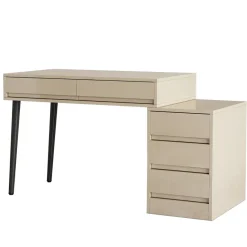 Tribesigns Desks*Modern Computer Desk Home Office Desk with 5 Storage Drawers