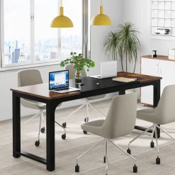 Tribesigns Desks*Modern Computer Desk, Industrial Style Desk Computer Workstation