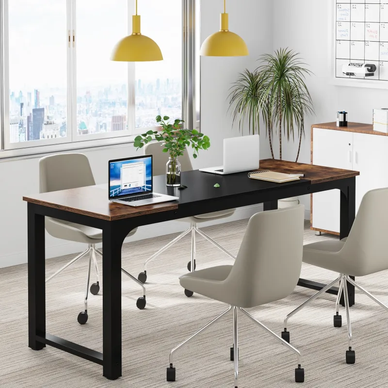 Tribesigns Desks*Modern Computer Desk, Industrial Style Desk Computer Workstation