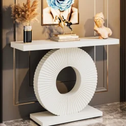 Tribesigns Console Tables|Console Tables*Modern Console Table 40" Wood Sofa Table with Geometric Base