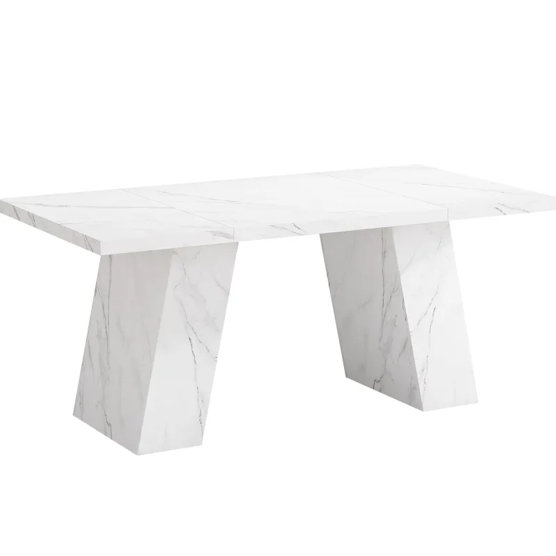 Tribesigns Dining Tables*Modern Dining Table, 63" Faux Marble Kitchen Dinner Table for 4 - 6