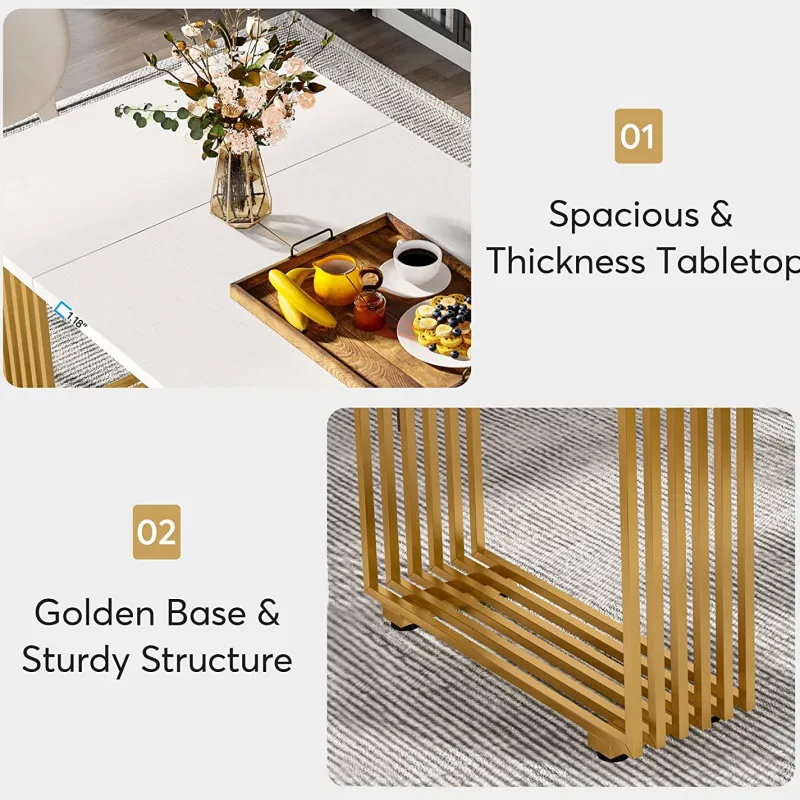 Tribesigns Dining Tables*Modern Dining Table, 70.8 Inches Kitchen Table for 6-8 People