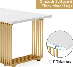 Tribesigns Dining Tables*Modern Dining Table, 70.8 Inches Kitchen Table for 6-8 People