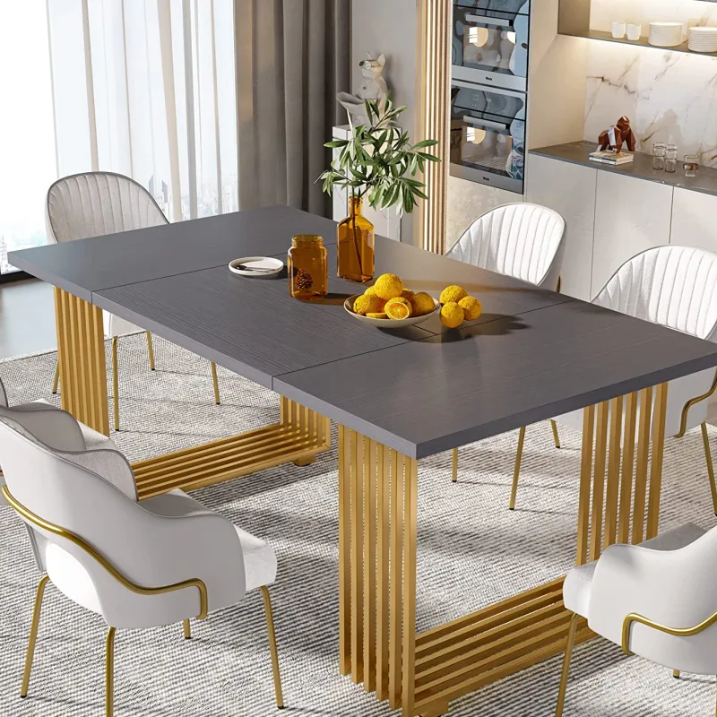 Tribesigns Dining Tables*Modern Dining Table, 70.8 Inches Kitchen Table for 6-8 People
