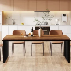 Tribesigns Dining Tables*Modern Dining Table, 78.74 inches Sturdy Kitchen Table