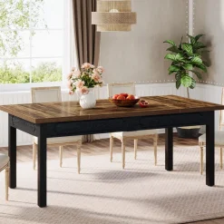 Tribesigns Dining Tables*Modern Dining Table, 63" Kitchen Table For 4 - 6 People