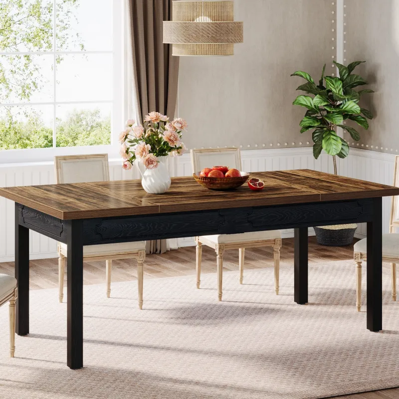 Tribesigns Dining Tables*Modern Dining Table, 63" Kitchen Table For 4 - 6 People