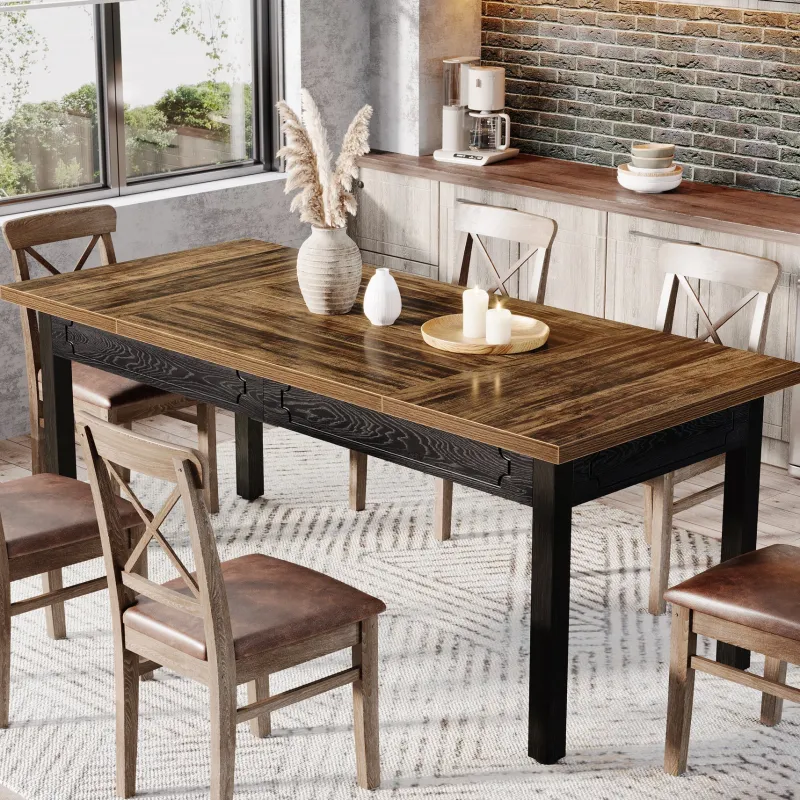 Tribesigns Dining Tables*Modern Dining Table, 63" Kitchen Table For 4 - 6 People