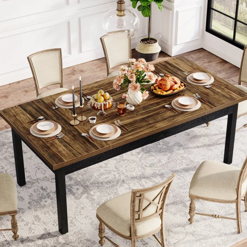 Tribesigns Dining Tables*Modern Dining Table, 63" Kitchen Table For 4 - 6 People
