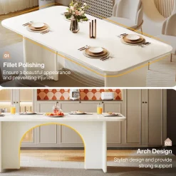 Tribesigns Dining Tables*Modern Dining Table, 63