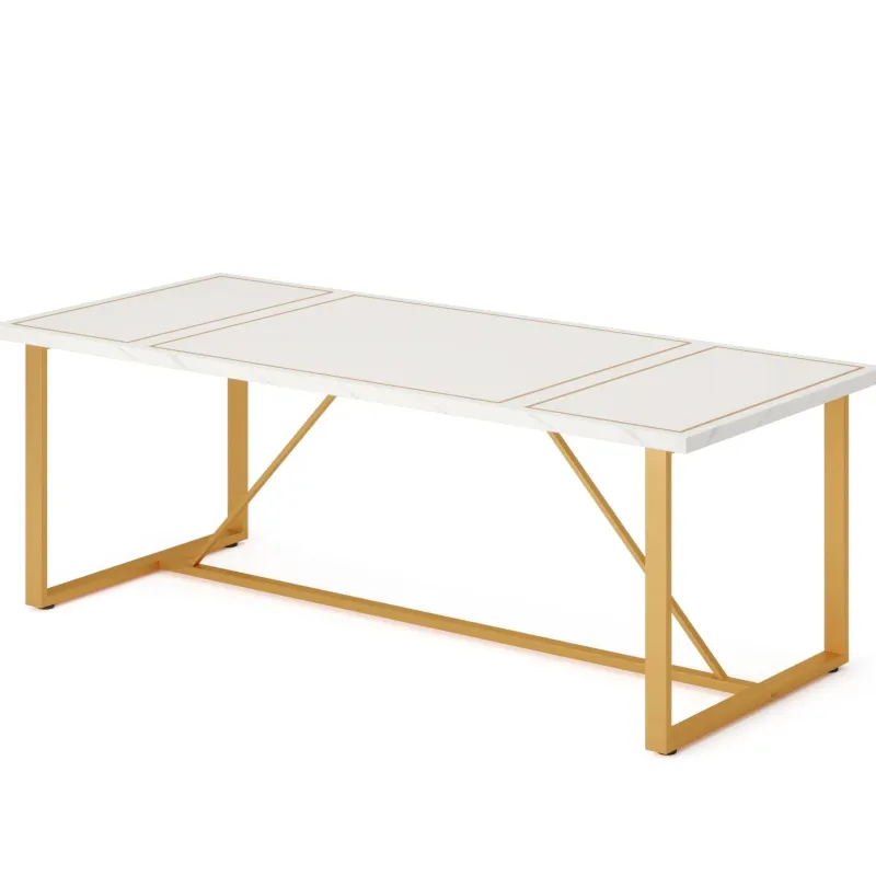 Tribesigns Dining Tables*Modern Dining Table, 70.9" Rectangle Dinner Table for 6-8 People