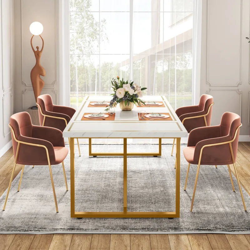 Tribesigns Dining Tables*Modern Dining Table, 70.9" Rectangle Dinner Table for 6-8 People