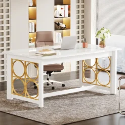 Tribesigns Desks*Modern Executive Desk, 63" Computer Desk Conference Table