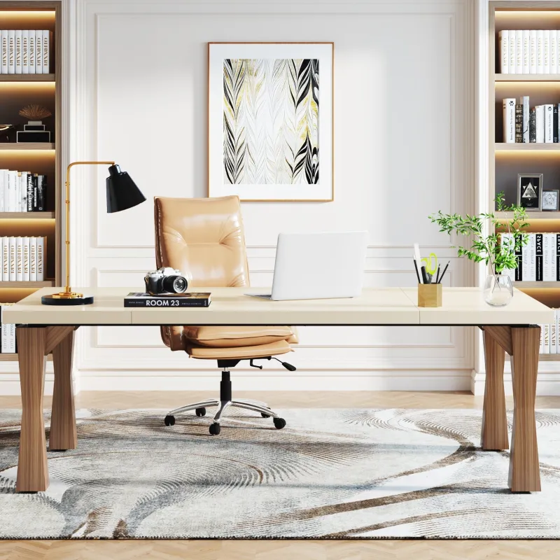 Tribesigns Desks*Modern Executive Desk, 71" Computer Desk Conference Table