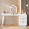 Tribesigns Makeup Vanities*Modern Makeup Vanity Desk, 55" Dressing Table with 3 Drawers(Without Mirror)