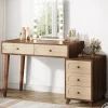 Tribesigns Makeup Vanities*Modern Makeup Vanity Table, Dressing Table Set with 5 Drawers (Without Mirror & Stool)