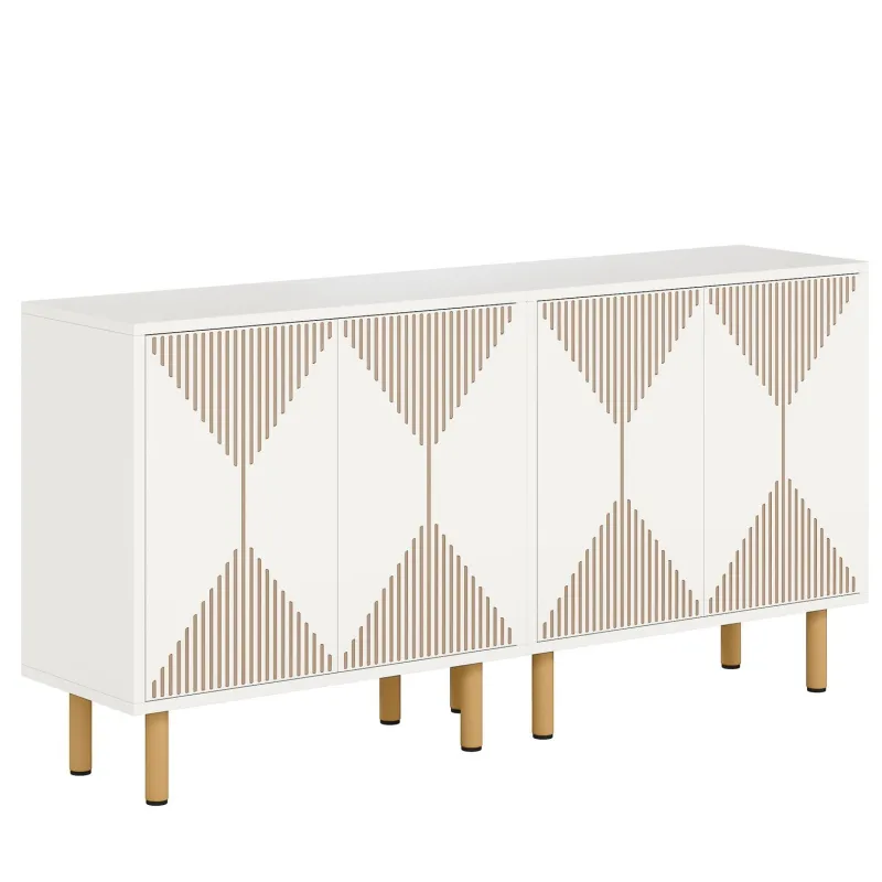Tribesigns Sideboards & Buffets|Sideboards & Buffets*Modern Sideboard Buffet, 58" Wood Storage Cabinet with Doors
