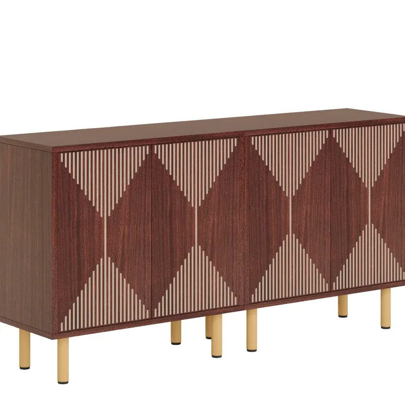 Tribesigns Sideboards & Buffets|Sideboards & Buffets*Modern Sideboard Buffet, 58" Wood Storage Cabinet with Doors