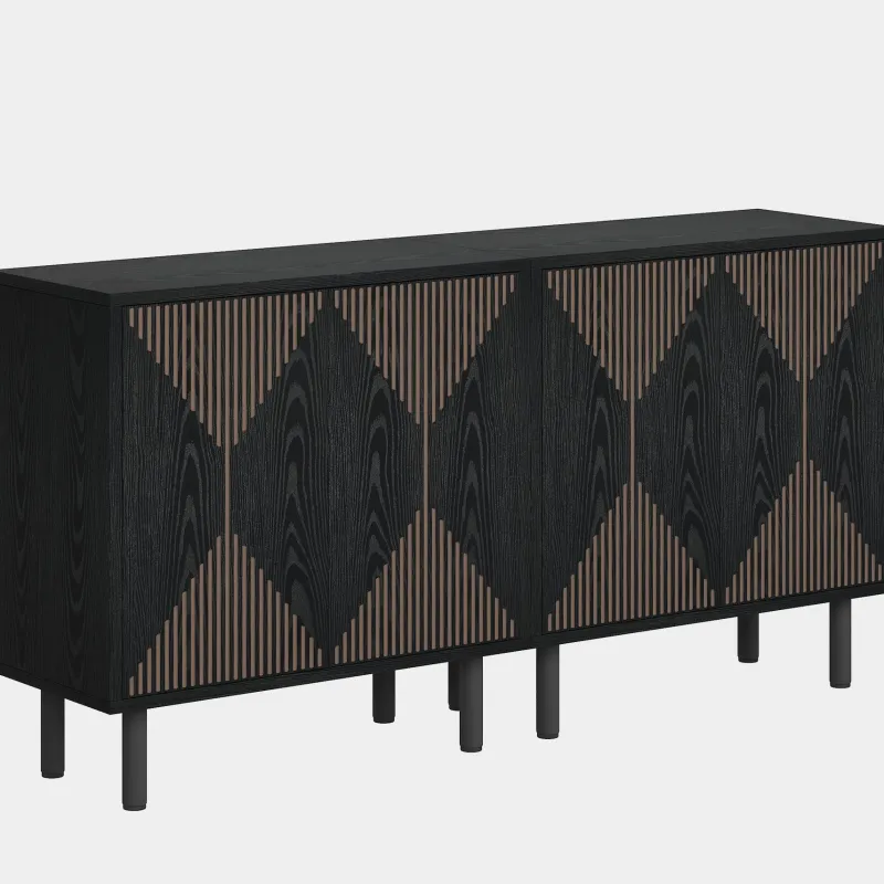 Tribesigns Sideboards & Buffets|Sideboards & Buffets*Modern Sideboard Buffet, 58" Wood Storage Cabinet with Doors
