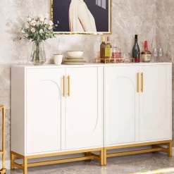 Tribesigns Sideboards & Buffets|Sideboards & Buffets*Modern Sideboard Buffet Storage Cabinet with Faux Marble Top