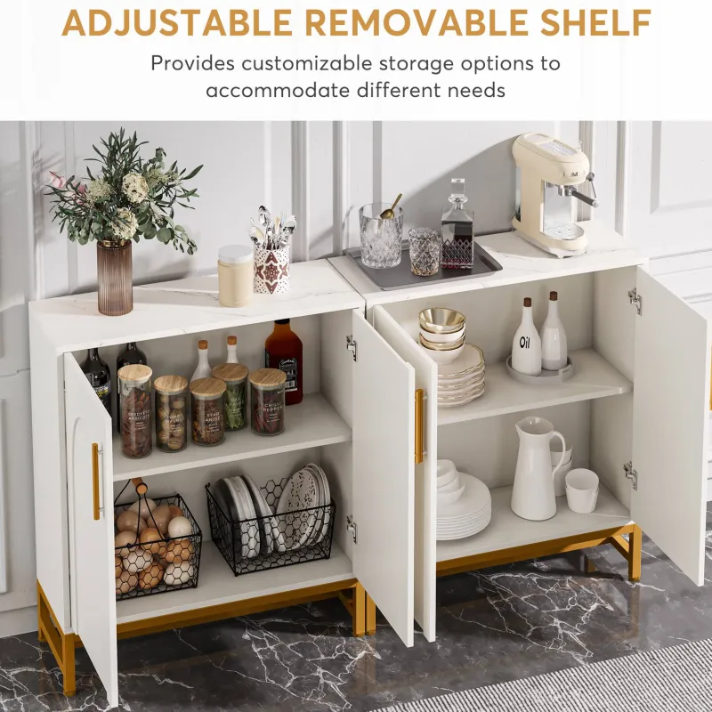 Tribesigns Sideboards & Buffets|Sideboards & Buffets*Modern Sideboard Buffet Storage Cabinet with Faux Marble Top