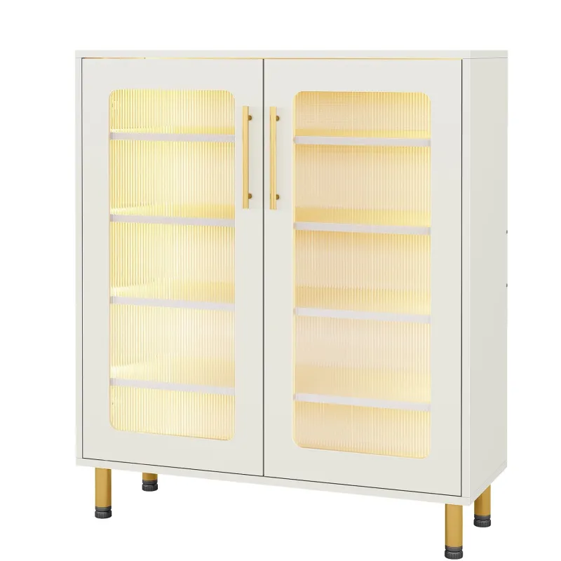Tribesigns Sideboards & Buffets|Sideboards & Buffets*Modern Sideboard Buffet Storage Cabinet with LED Light & Acrylic Doors