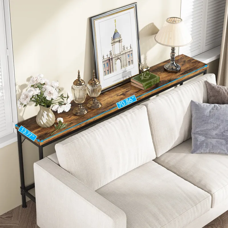 Tribesigns Console Tables|Console Tables*Narrow Console Table, 70.9" Extra Long Sofa Table Industrial Hallway Table
