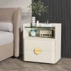 Tribesigns Nightstands*Nightstand, 2-Drawer Modern Bedside Table with Open Storage