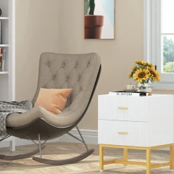 Tribesigns Nightstands*Nightstand, Modern Bed Side End Table with 2-Drawer