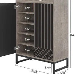 Tribesigns Shoe Racks & Cabinets|Shoe Racks & Cabinets*25-Pair Shoe Cabinet with Doors, 5-Tier Modern Shoe Rack Organizer