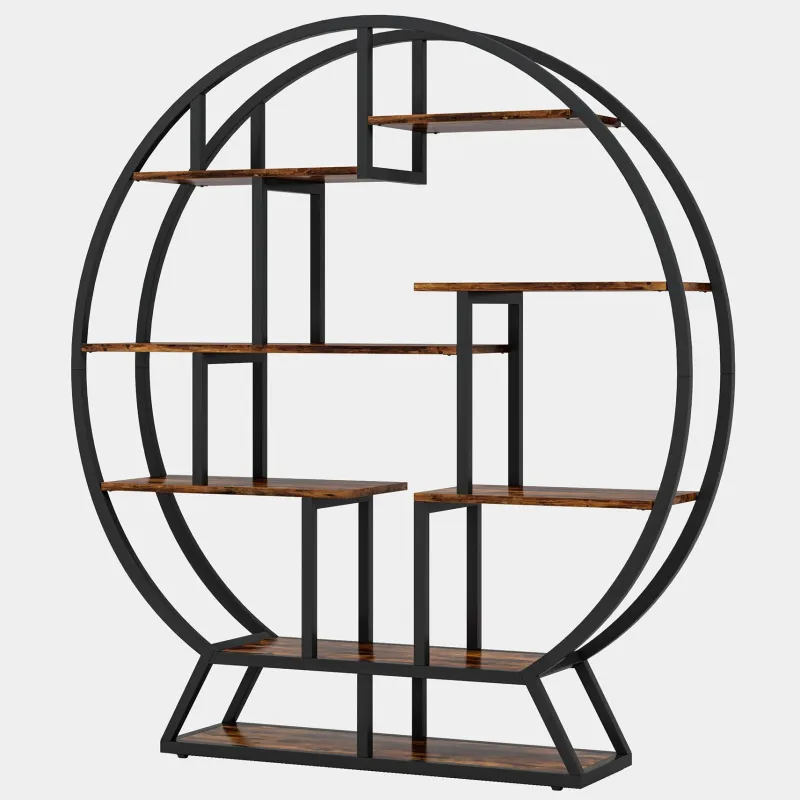 Tribesigns Plant Stands|Plant Stands*Plant Stand, 63" Round Flower Pot Plant Rack with 8 Shelves