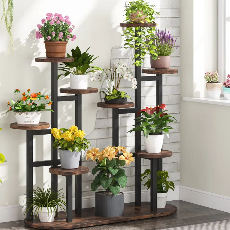 Tribesigns Plant Stands|Plant Stands*Plant Stand, Multi-Tiered 11 Potted Plant Shelf Flower Stands