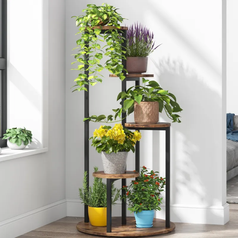 Tribesigns Plant Stands|Plant Stands*Plant Stand, 4-Tier Plant Shelf Holders Corner Flower Pot Stands