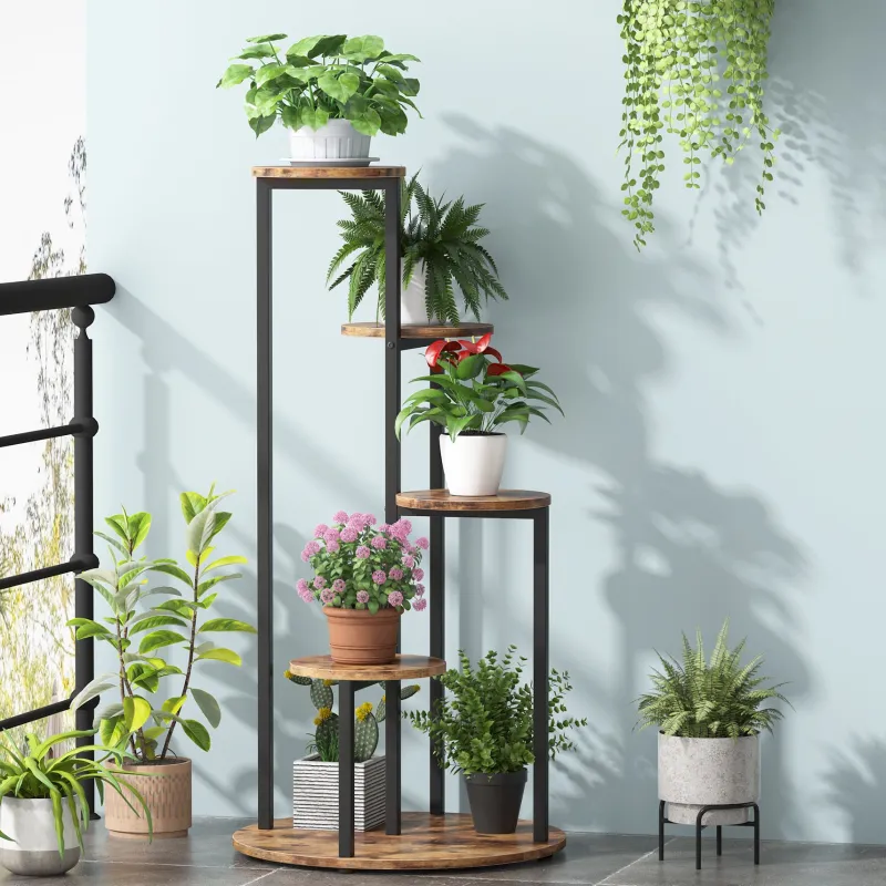Tribesigns Plant Stands|Plant Stands*Plant Stand, 4-Tier Plant Shelf Holders Corner Flower Pot Stands