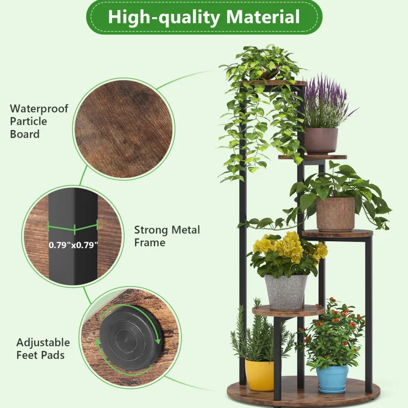 Tribesigns Plant Stands|Plant Stands*Plant Stand, 4-Tier Plant Shelf Holders Corner Flower Pot Stands