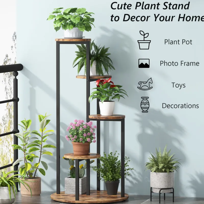 Tribesigns Plant Stands|Plant Stands*Plant Stand, 4-Tier Plant Shelf Holders Corner Flower Pot Stands